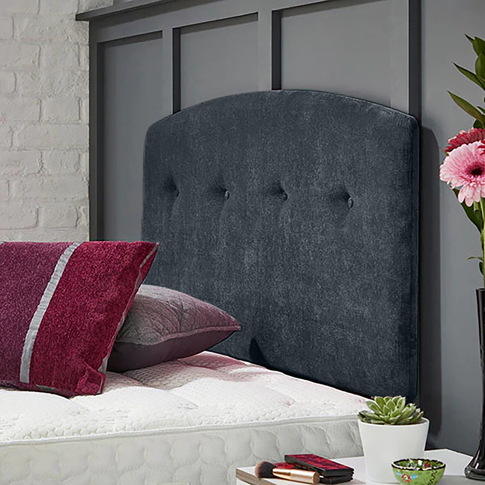 Eleganza Home Harris King Size Charcoal Naples Strutted Headboard Image 2