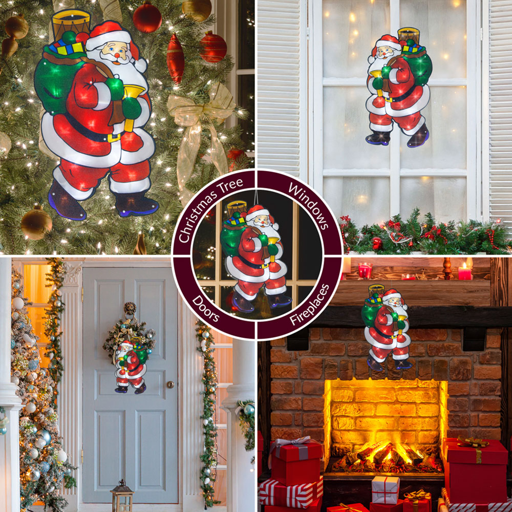 The Christmas Workshop Santa Silhouette Window Light Image 4