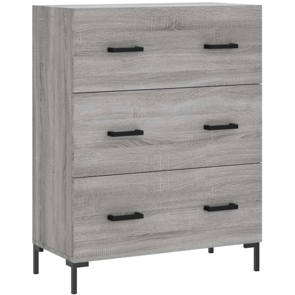 vidaXL 2 Door 3 Drawer Grey Sonoma Highboard Image 7