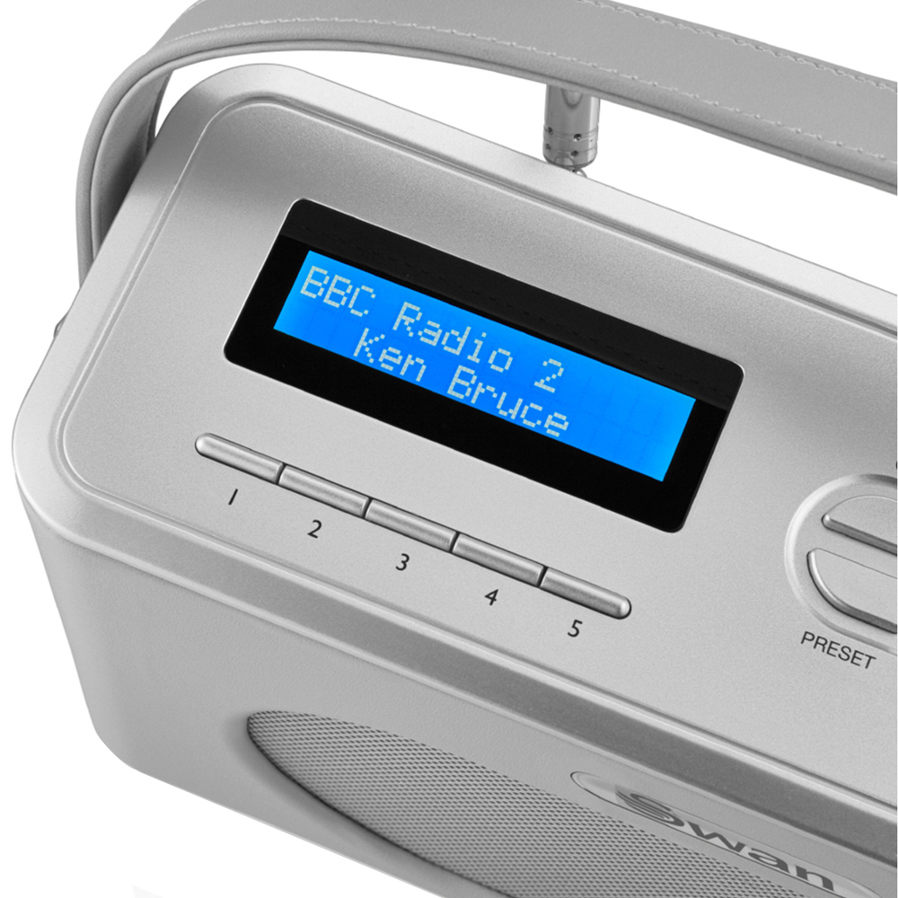 Swan Retro Grey DAB Bluetooth Radio Image 5