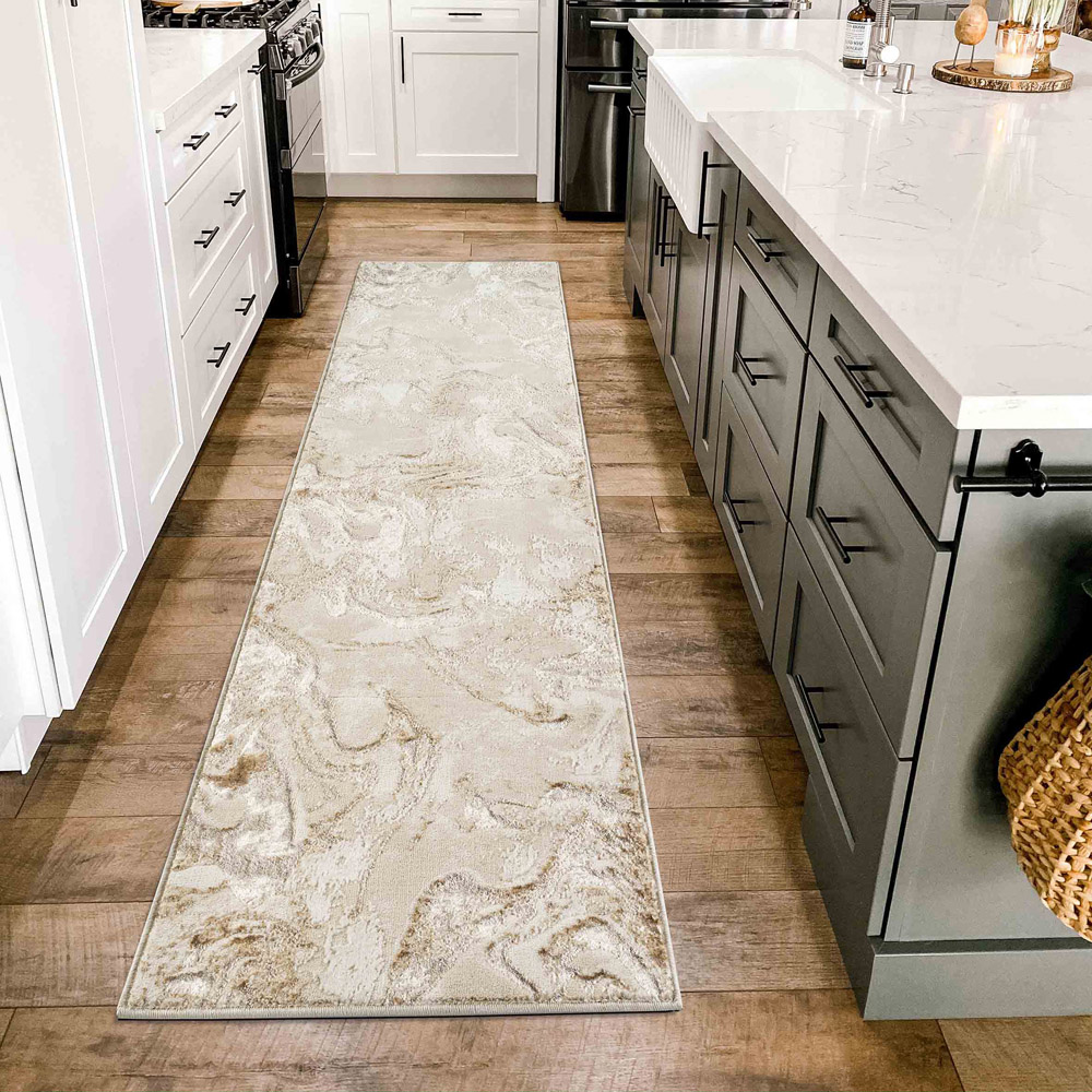 Desire Rugs Solarius Beige Living Room Abstract Area Rug 120 x 170cm Image 4