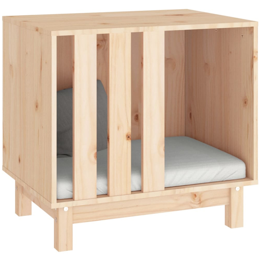 vidaXL Natural Solid Wood Pine Dog House 57 x 60 x 45cm Image 4