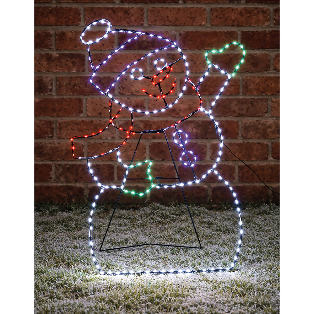 Xmas Haus 241 Multicolour Micro LED Metal Snowman Silhouette Christmas Decoration 53cm Image 2