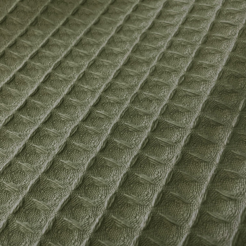 Allure Home Fashions Hotel Khaki Waffle Throw Blanket 175 x 225cm Image 4