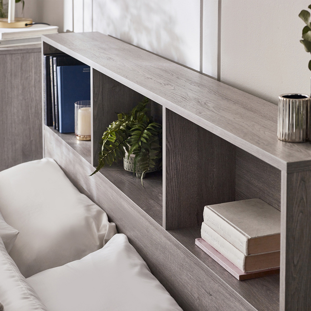 Julian Bowen Bali King Size Grey Oak Storage Ottoman Bed Image 7