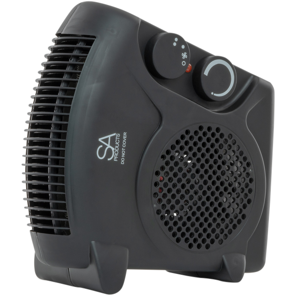 Black Fan Heater with 2 Heat Settings and Cool Function Image 4