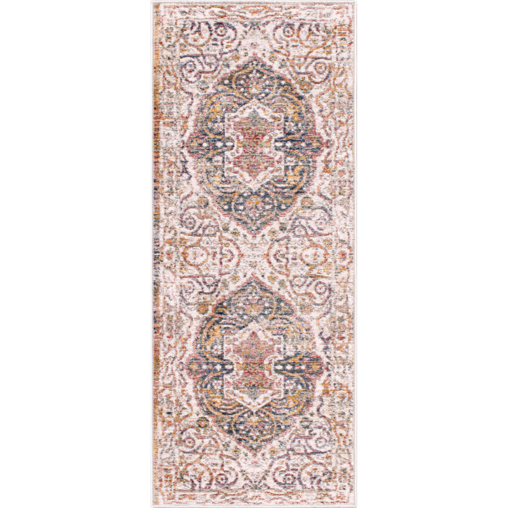 Portland Urco Nuevo Noah White and Yellow Textured Runner Rug 66 x 200cm Image 2