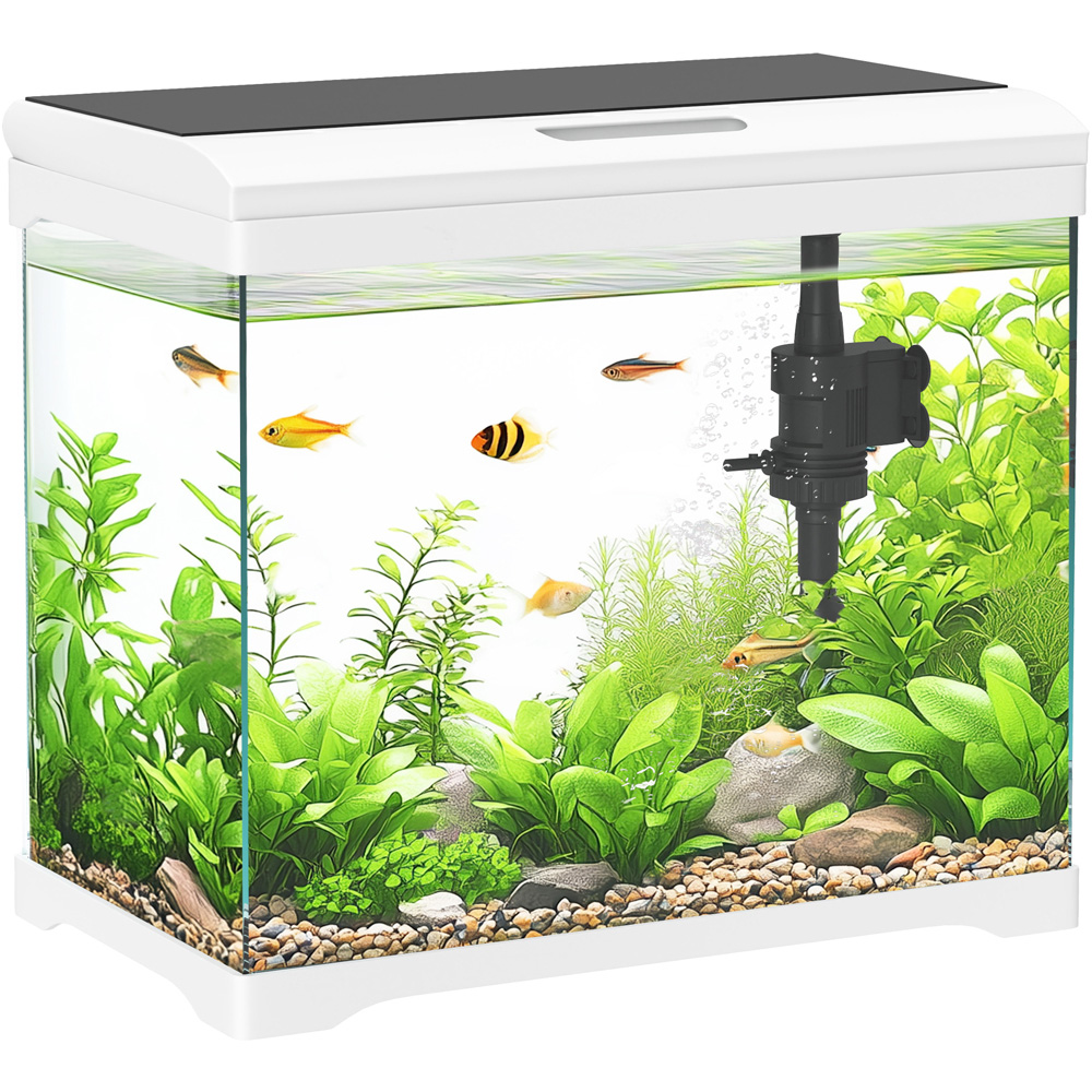 PawHut 27L Glass Fish Tank with Filter System Image 3