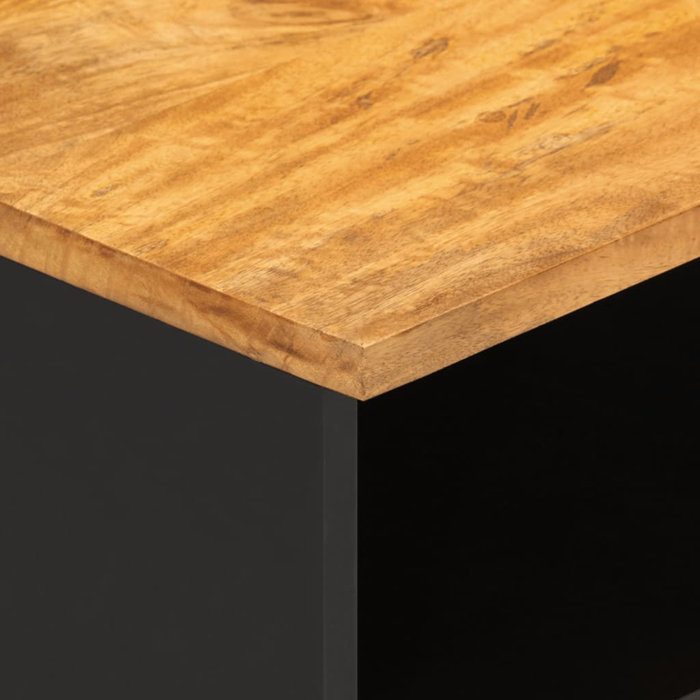 vidaXL Single Drawer 3 Open Shelf TV Cabinet with Metal Legs Image 8