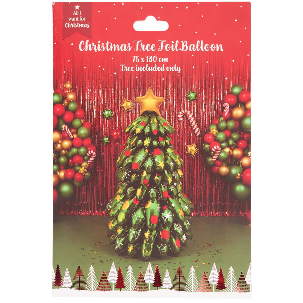 Christmas Tree Foil Balloon Green Image 2