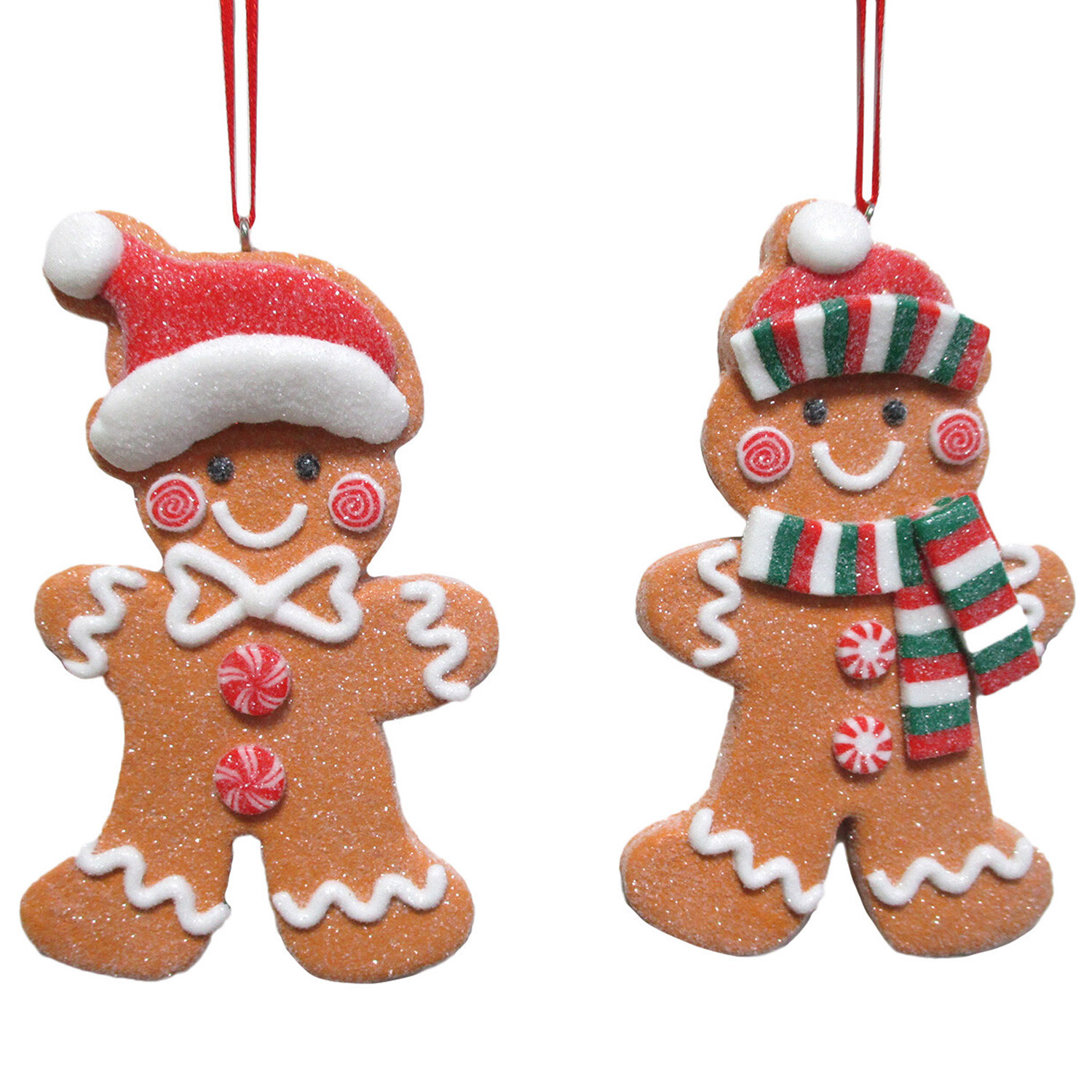 Candy Cane Lane Gingerbread Hanging Decoration Ornament Image