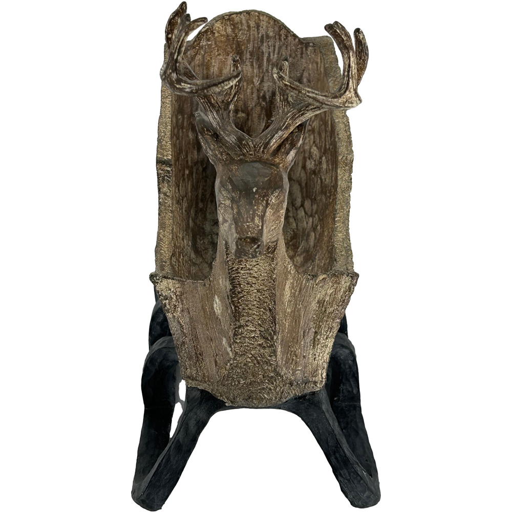 Wood Effect Deer SleighBrown Image 2