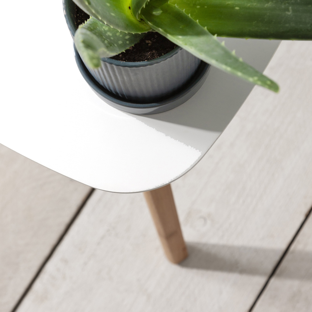 Noa and Nani Malme White and Natural Pine Large Side Table Image 3