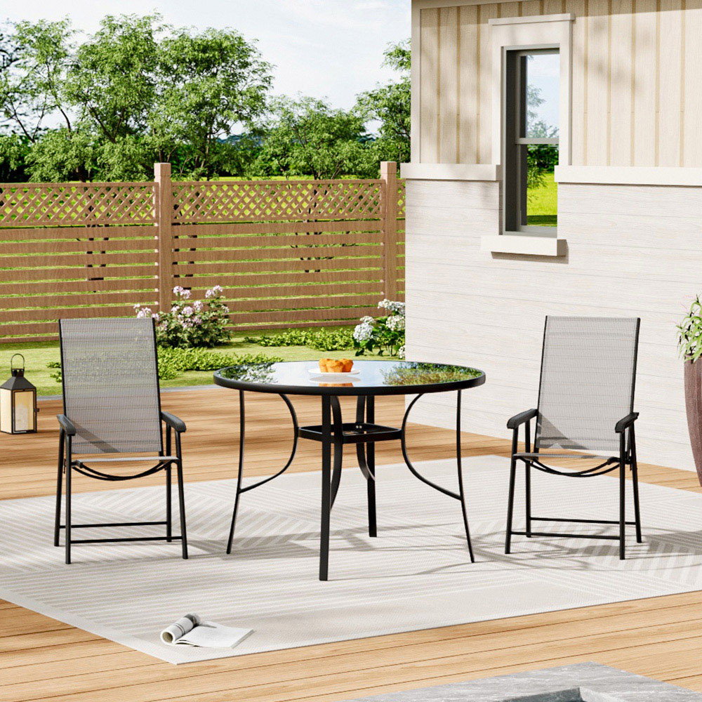 Living and Home 2 Seater Round Outdoor Dining Set Image 5