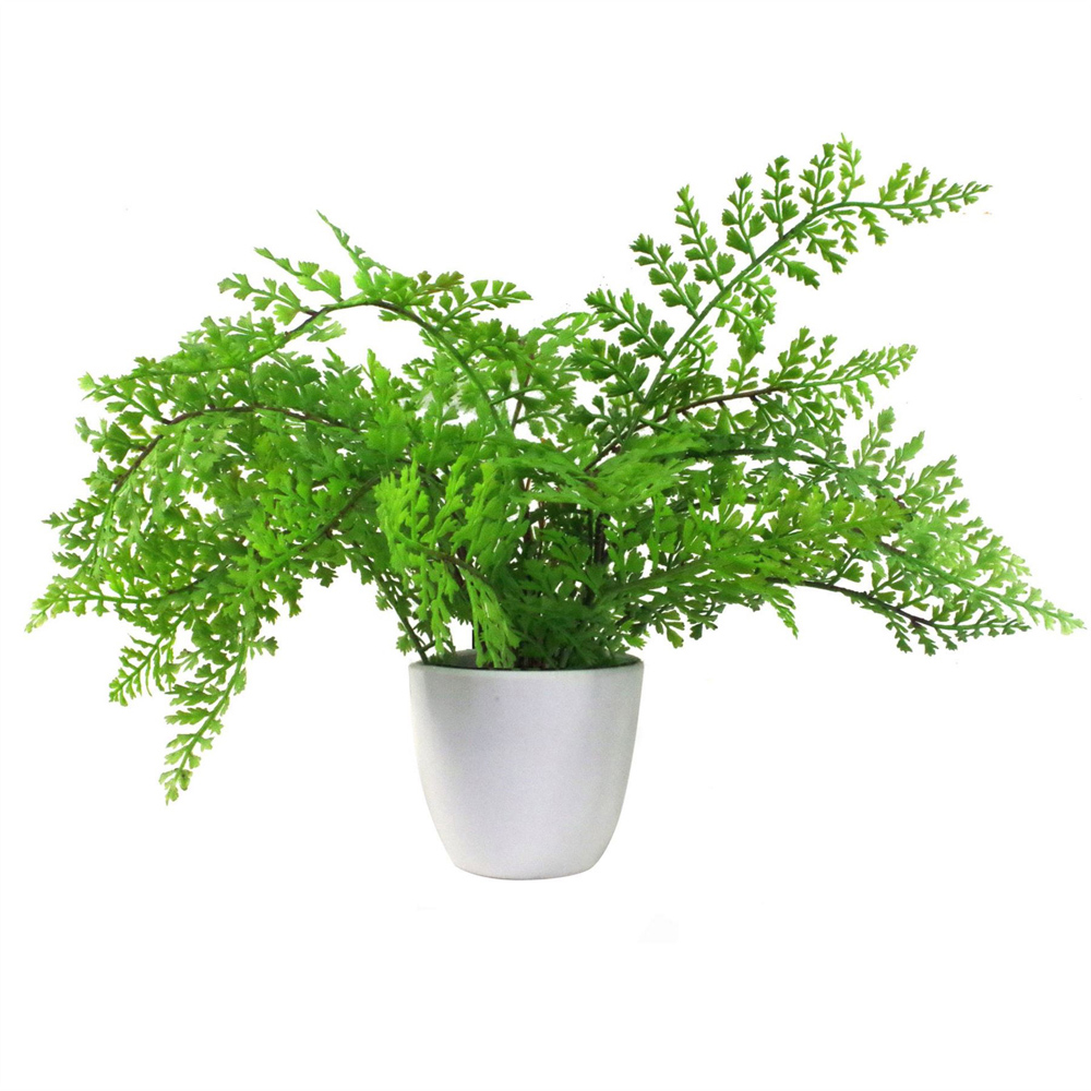 Leaf Forest Fern Artificial Plant in Plastic Pot 1ft Image 1