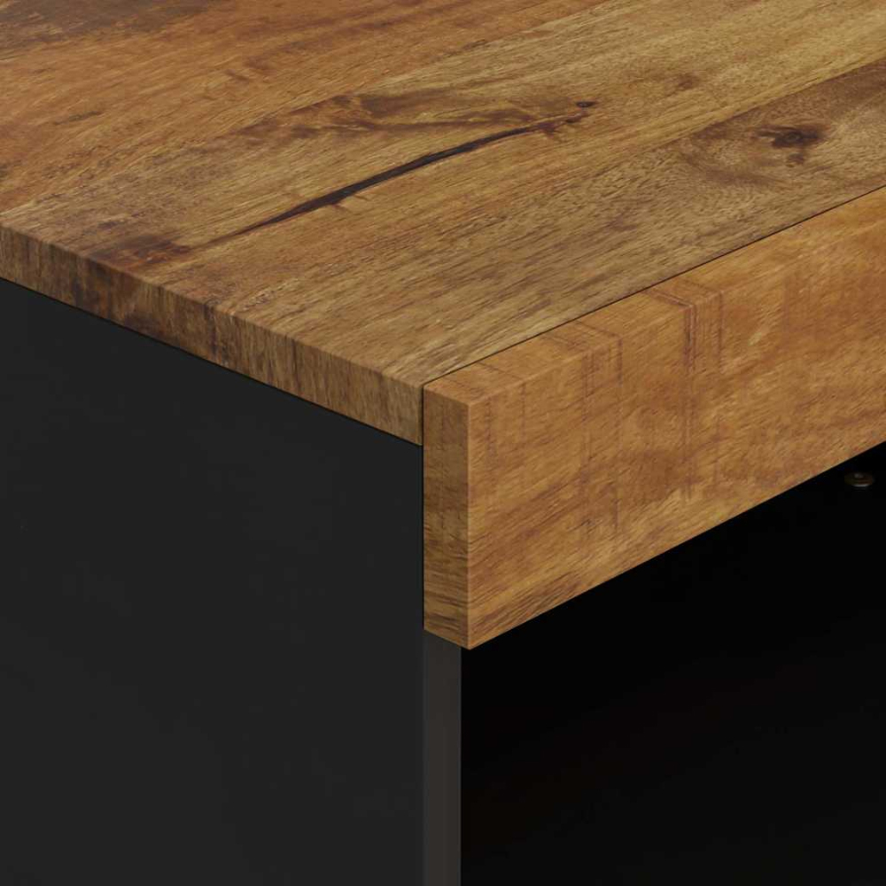 vidaXL Single Shelf Honey Brown Solid Mango Wood TV Cabinet Image 6