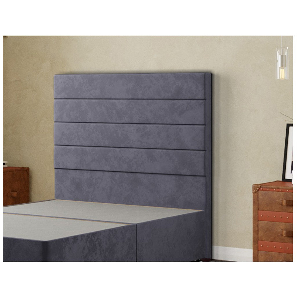Eleganza George Super King Size Steel Plush Floor Standing Headboard Image 3