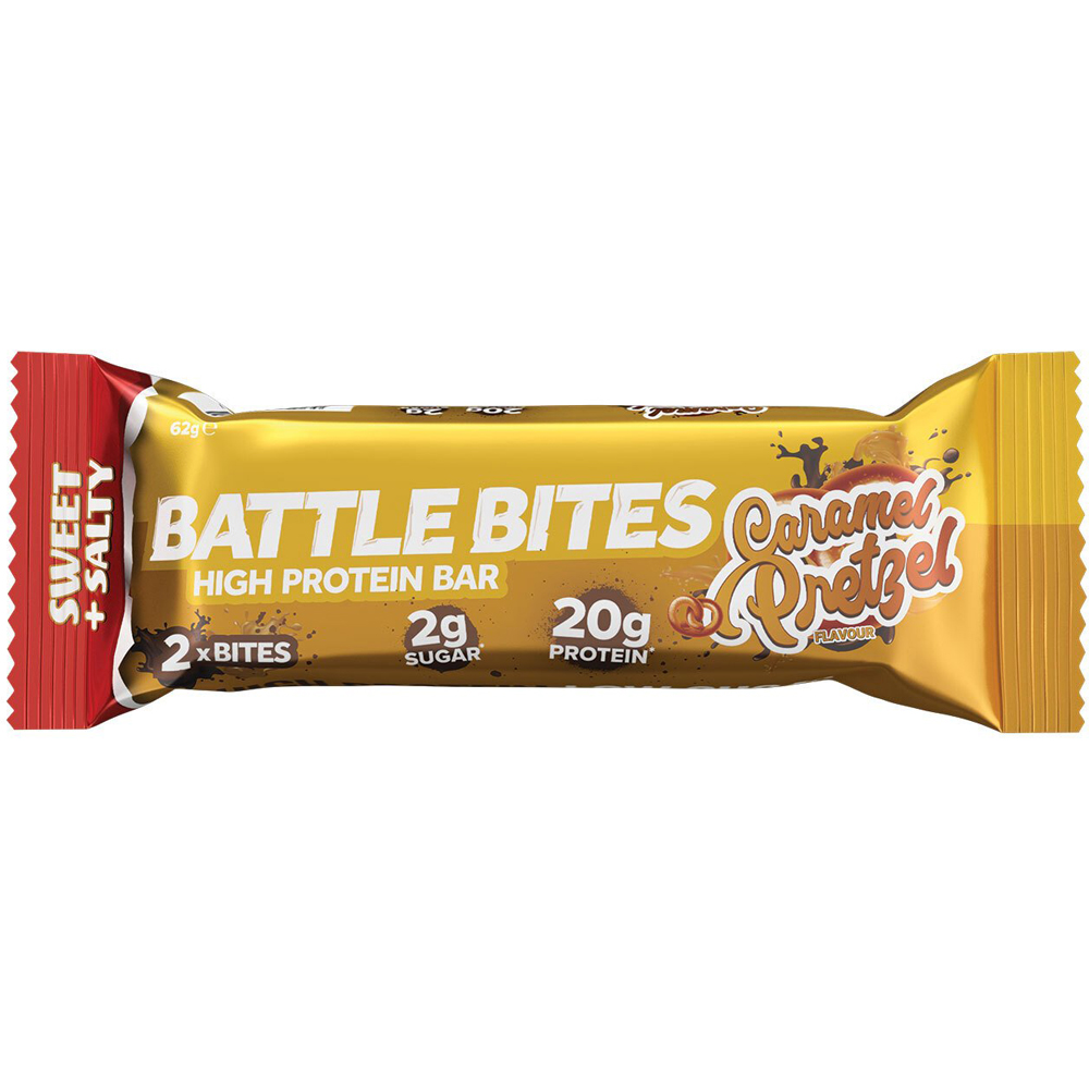 Battle Bites Caramel Pretzel Protein Bar Image 1