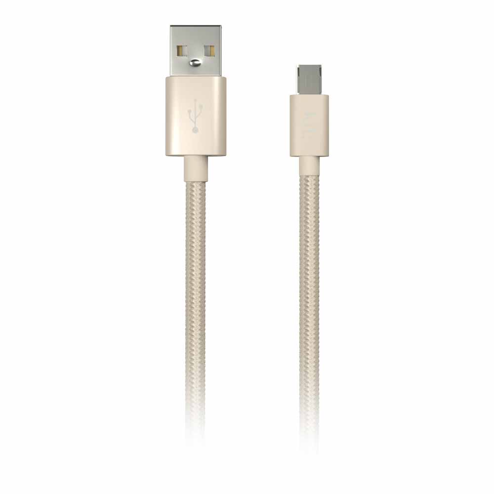Kit Premium Micro USB Cable 1m Gold Wilko
