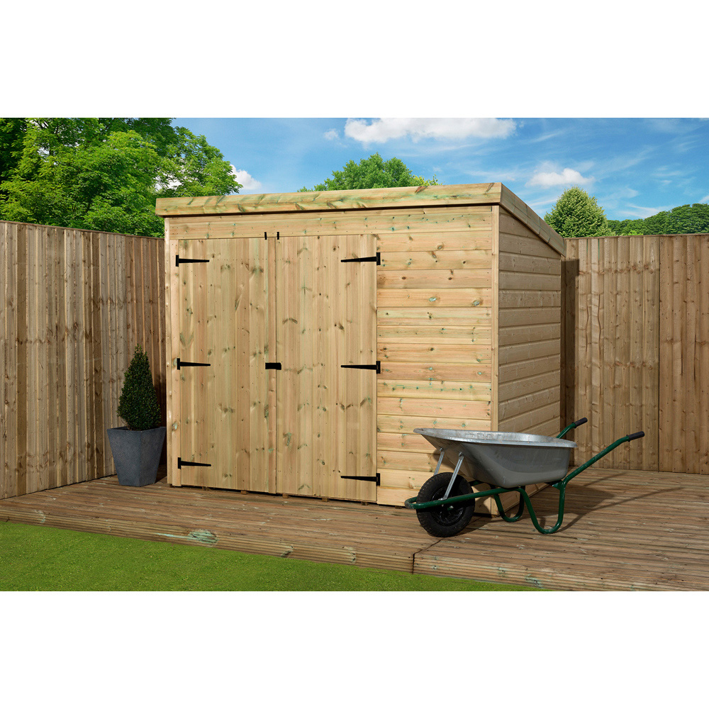 Empire Sheds 4000 8x 7ft Double Door Tongue and Groove Pent Garden Shed Image 2