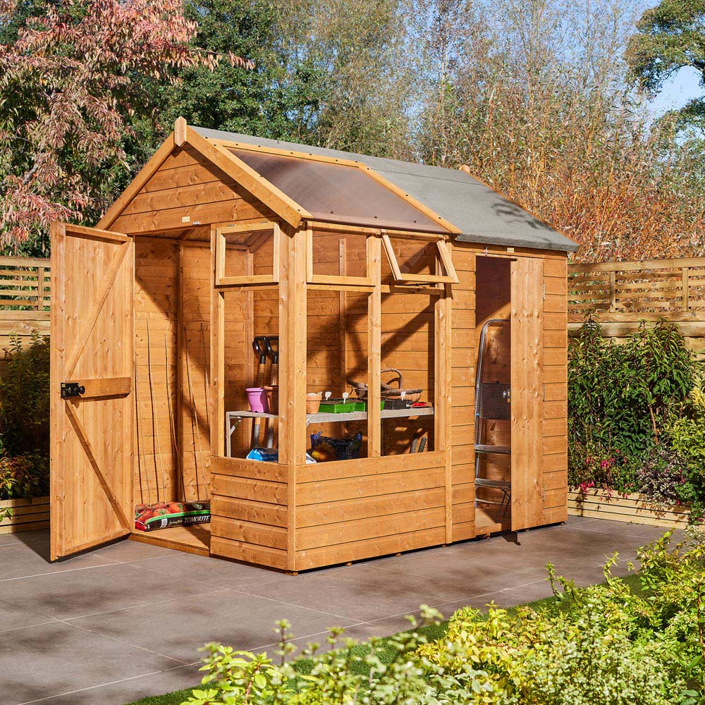 Rowlinson 8 x 6ft Growhouse with Store Image 8