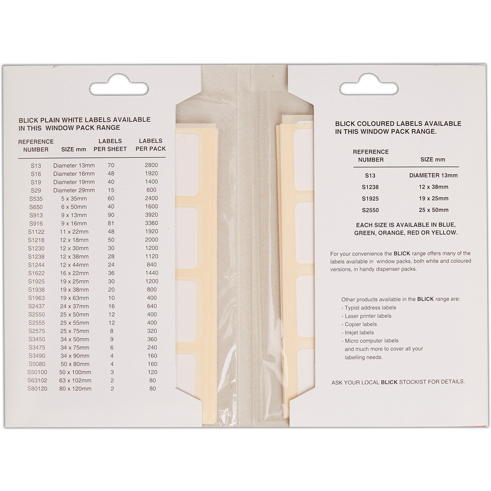 Blick White Rectangular Self Adhesive Warehouse Label 34 x 90mm 160 Pack Image 6