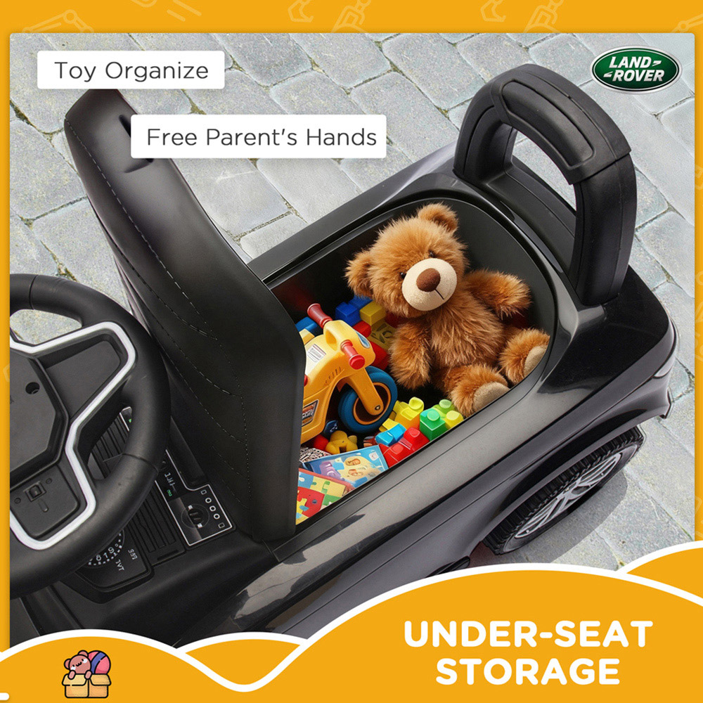 Tommy Toys Toddler Black Licensed Land Rover Ride On Car Image 7
