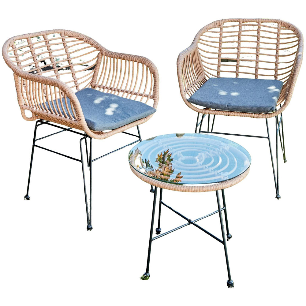 Home Source Flora Natural Bistro Set Image 4