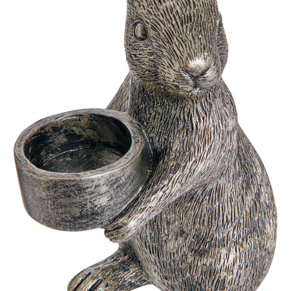 Wilko Resin Rabbit Tealight Holder Image 3