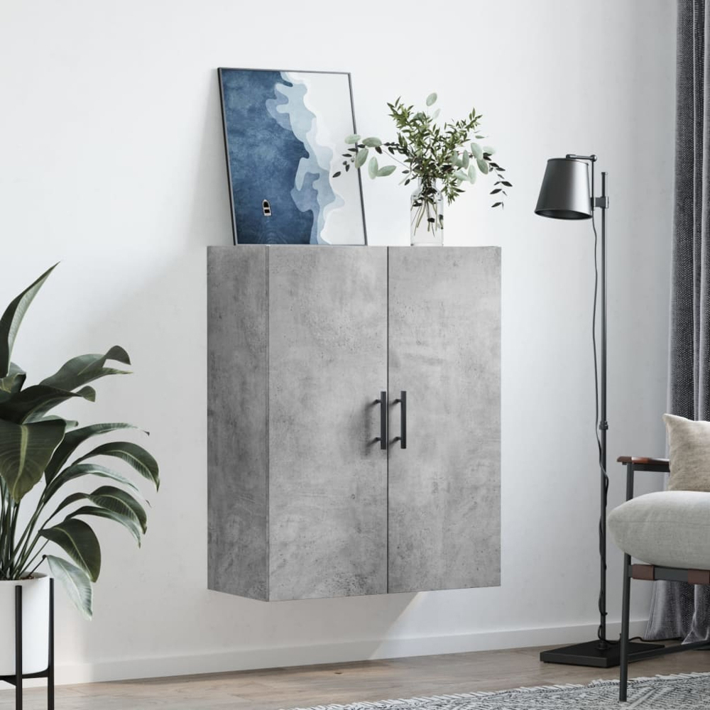 vidaXL 2 Door Concrete Grey Wall Mounted Cabinet Image 9