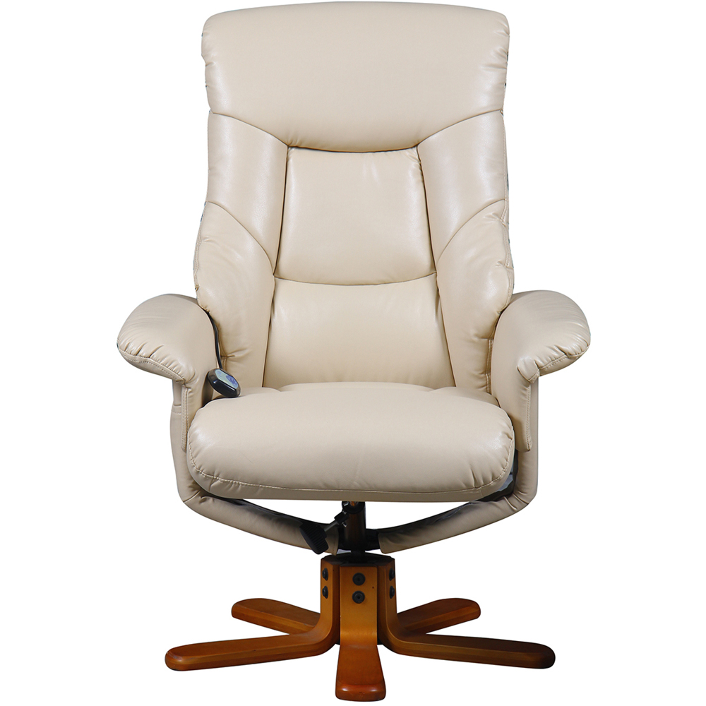 Tokyo Massage Chair with Footstool - Latte Image 3