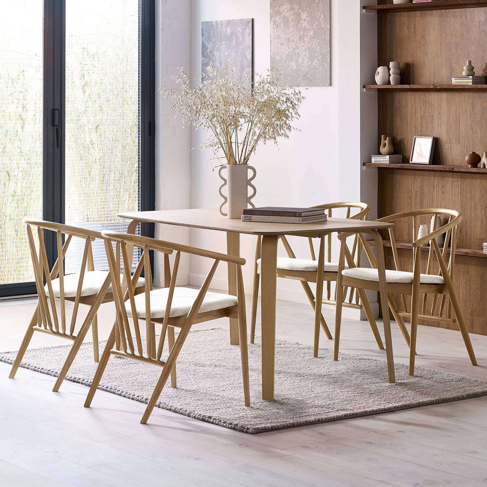 Julian Bowen Rory Oak Curved Back Dining Chair Image 8