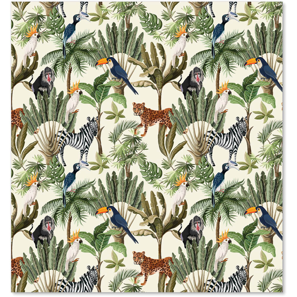 Warren Reed Designer Exotic Trees and Animals Glass Kitchen Splashback 75 x 70cm Image 2