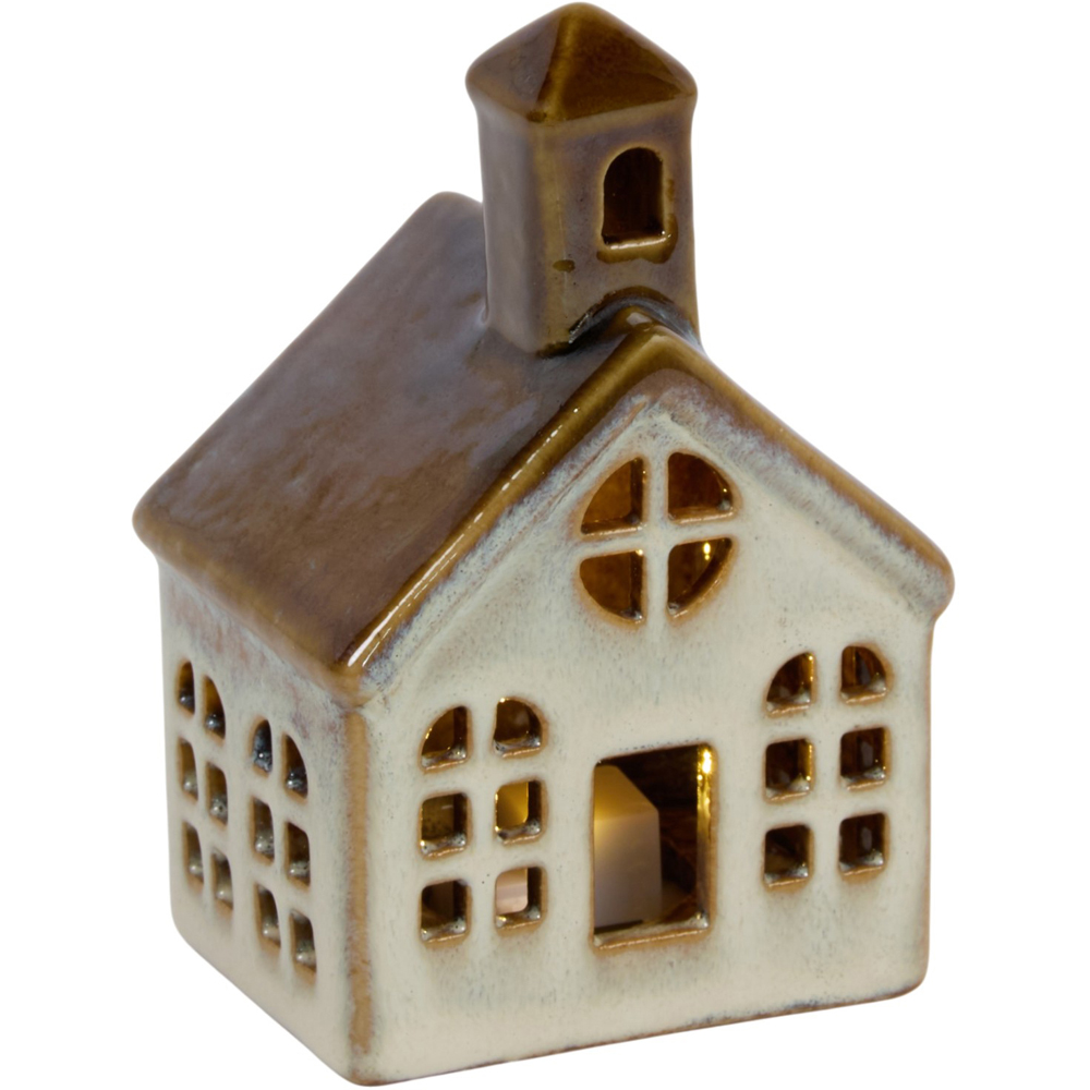 Set of 4 LED Reactive Glaze House Decorations Image 6