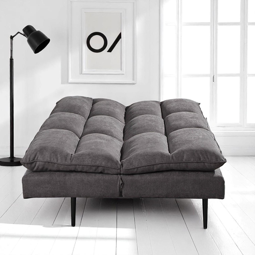 OAT Home Sennen 3 Seater Charcoal Grey Click Clack Sofa Bed Image 5