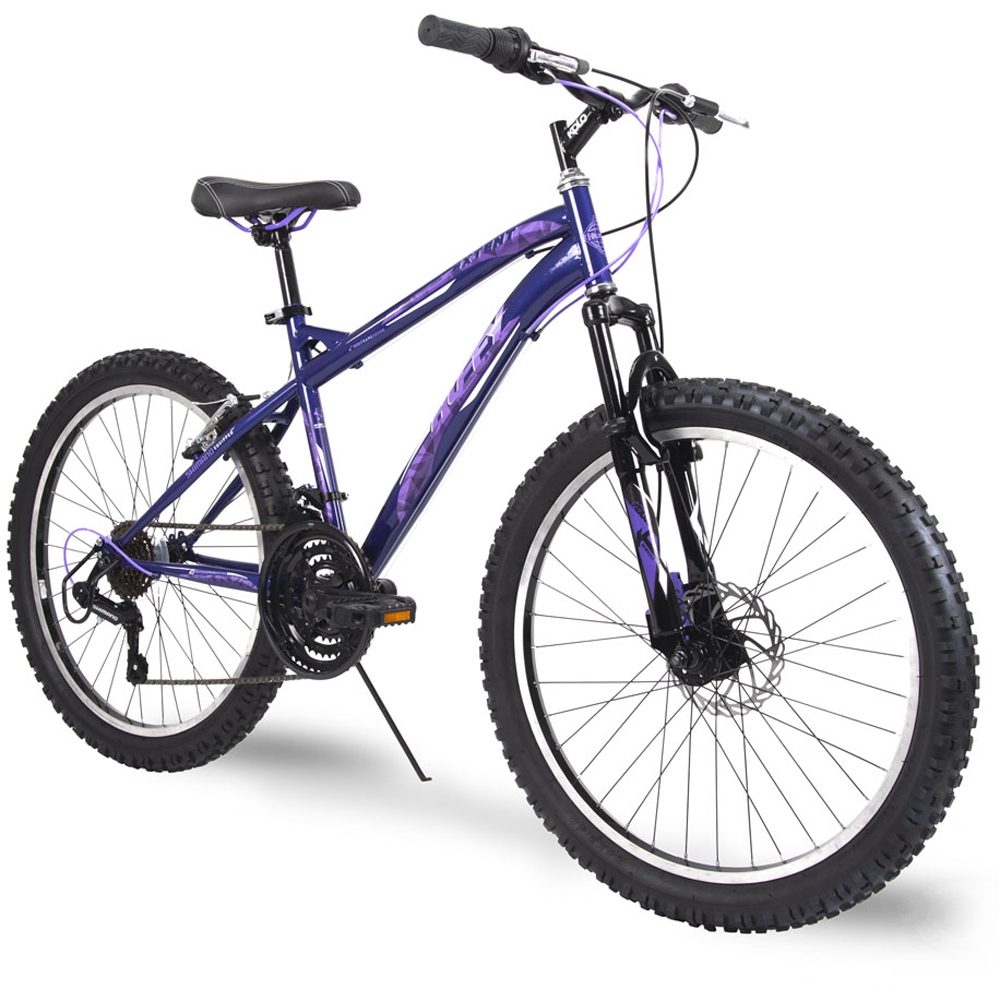 Huffy Extent Kids 18 Speed 24 inch Midnight Purple Hardtail Mountain Bike Image 4