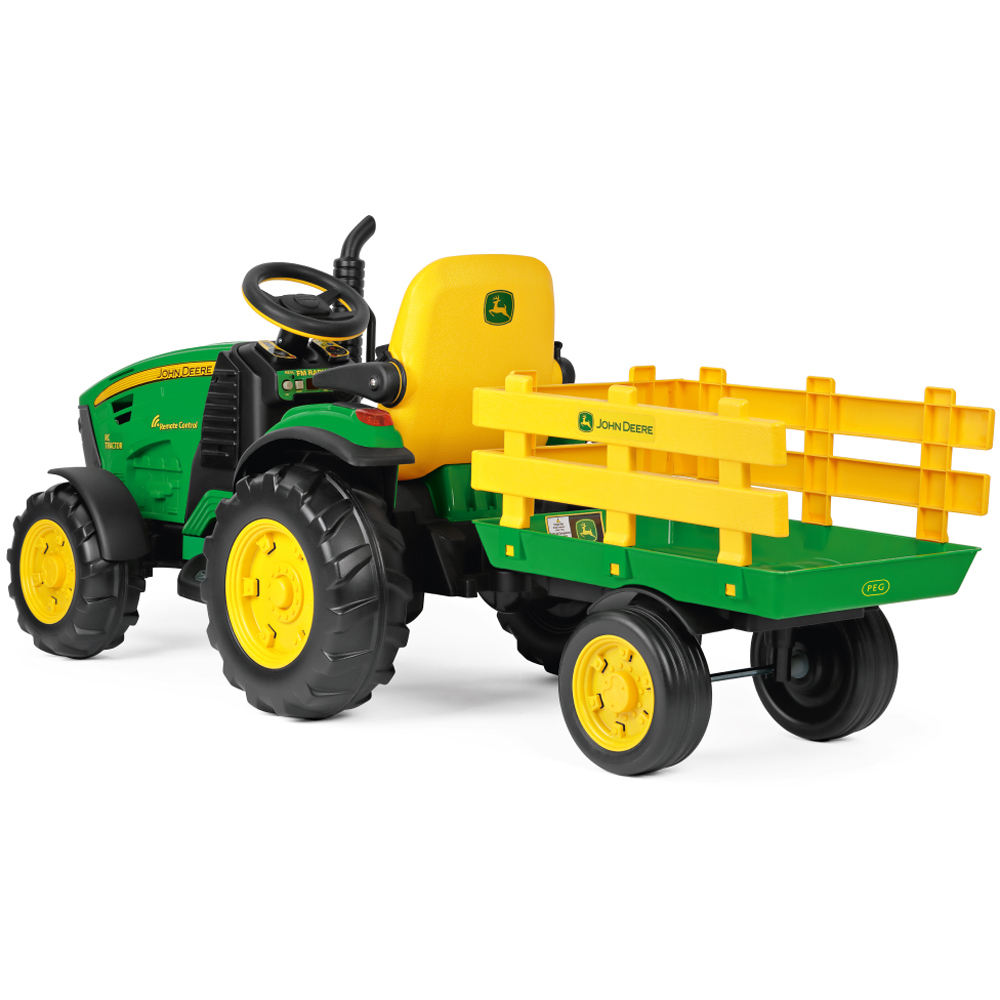 Peg John Deere RC Kids Electric Tractor with Trailer 12V Image 5