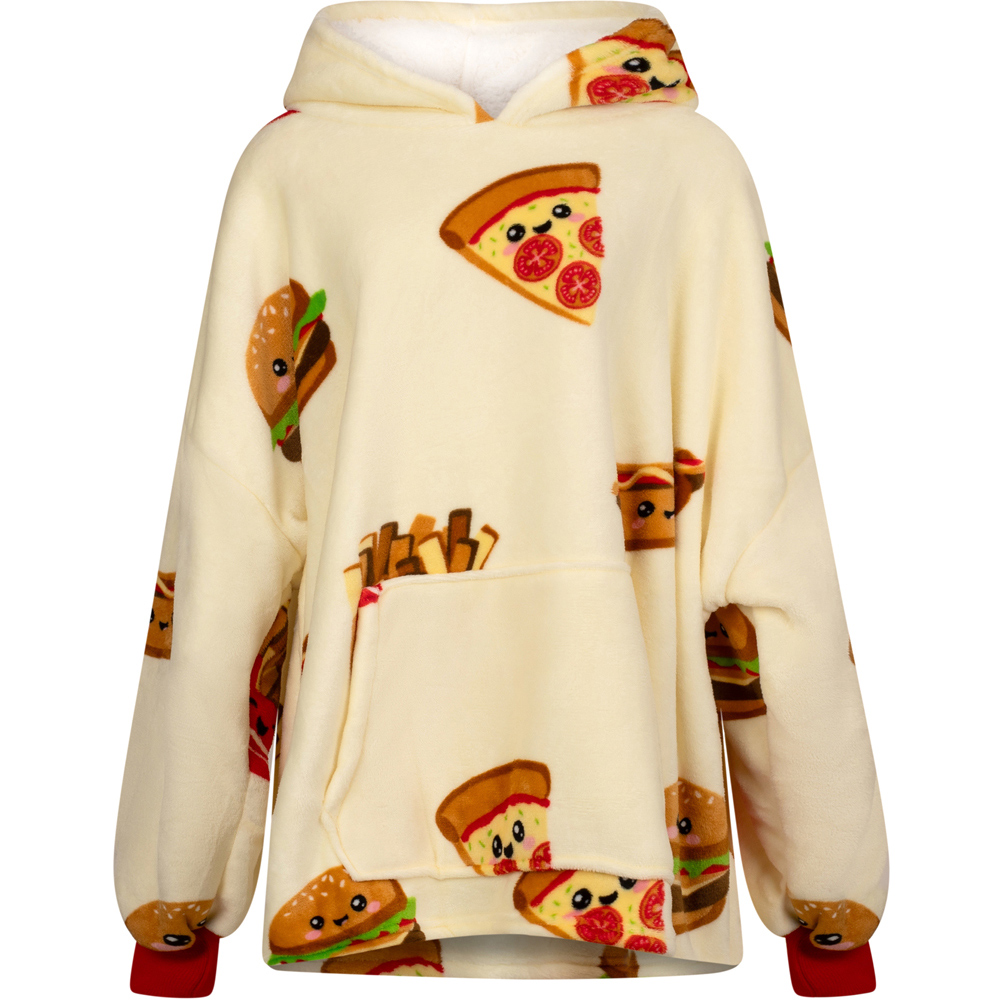 Rapport Home Fast Food Fleece Hoodie Oversize Multicolour Image 1