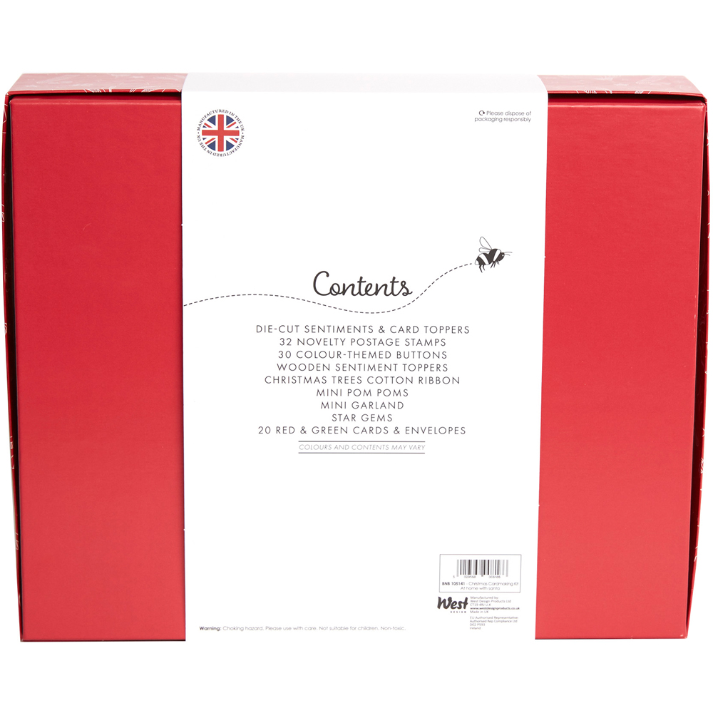 Bee & Bumble Multicoloured At Home with Santa Christmas Cardmaking Craft Kit Image 7