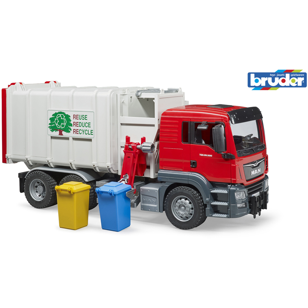 Bruder Kids MAN TGS Side Loading Garbage Truck Playset Model Image 8