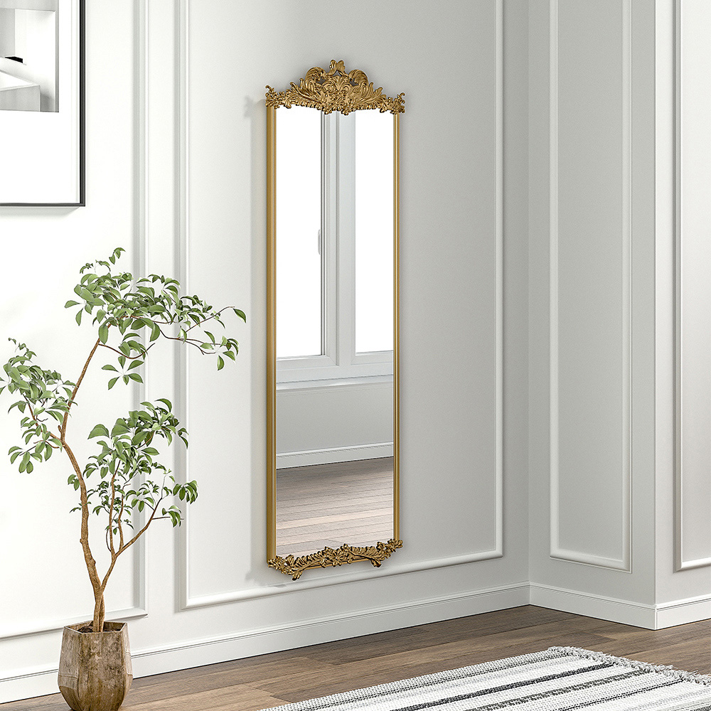 Living and Home Gold Metal Wall Mirror 170 x 60cm Image 6