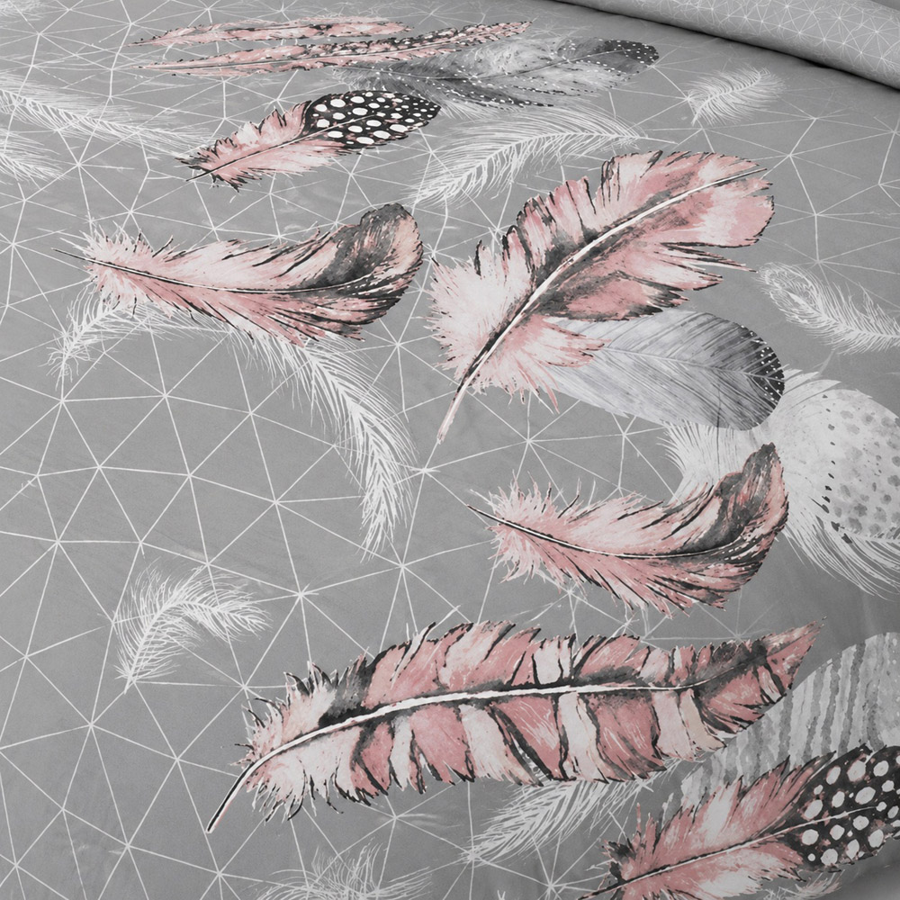 Smart Living Single Grey Feathers Duvet Set Image 4