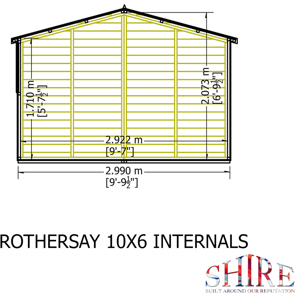 Shire Rothesay 10 x 9ft Shiplap Apex Garden Shed Image 7