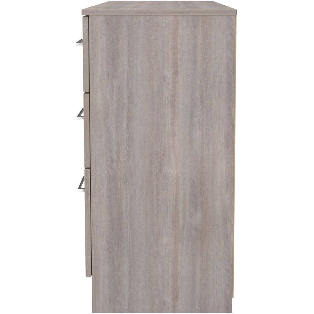 Crowndale Worcester 6 Drawer Grey Oak Kneehole Desk Ready Assembled Image 4