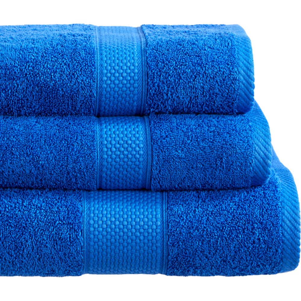 Imperial Hotel Quality Royal Blue Combed Cotton Turkish Bath Mat Image 2