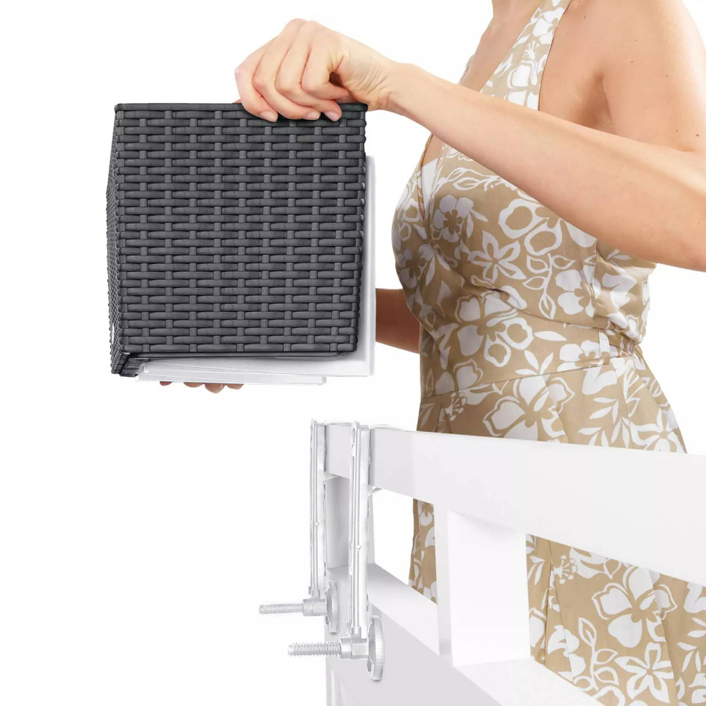 Lechuza White Balcony Bracket 2 Pack Image 3