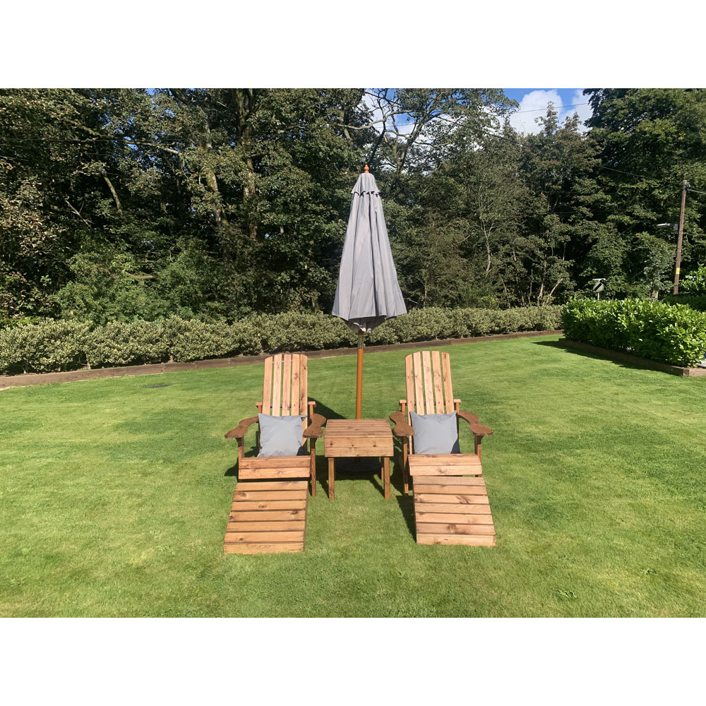 Charles Taylor Aidendack 2 Seater Companion Seat with Grey Cushions Image 4