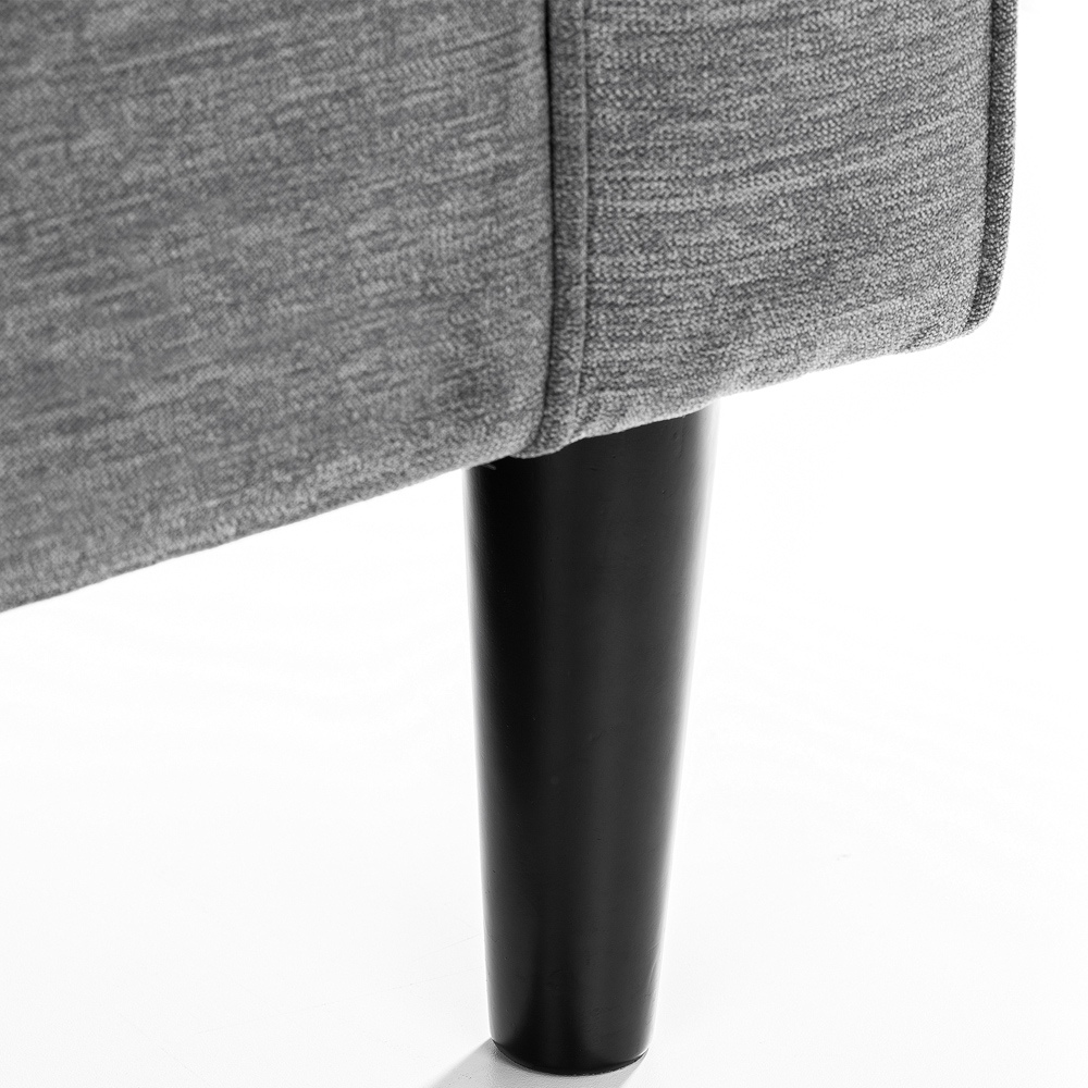 Julian Bowen Hayward Grey Chenille Fabric Chair Image 6