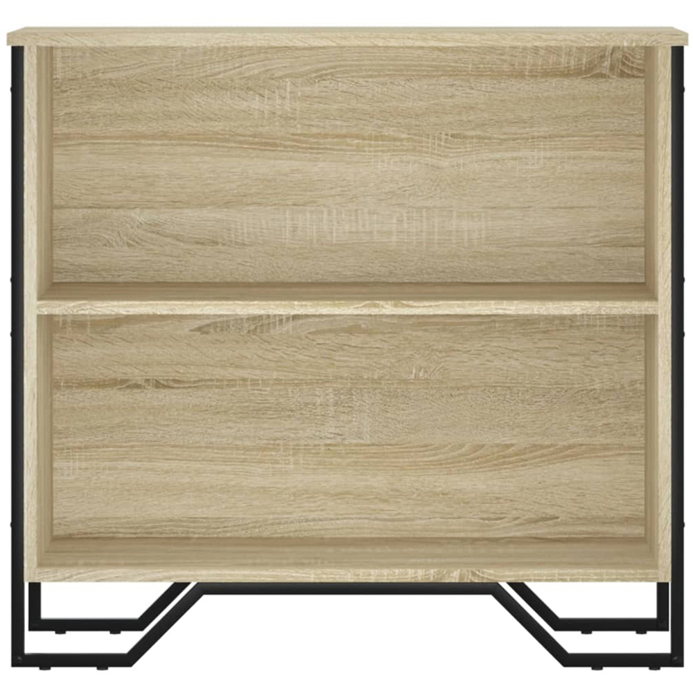 vidaXL 2 Shelf Sonoma Oak Bookcase Image 3