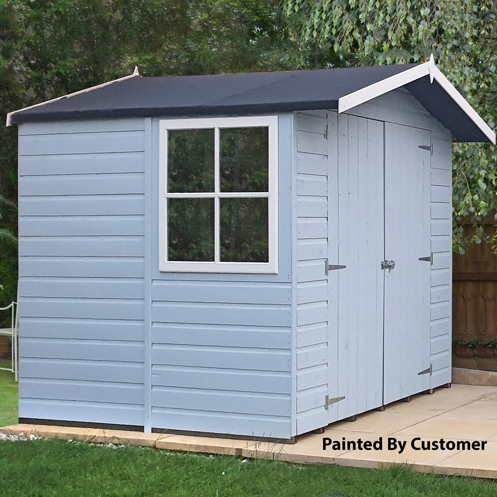 Shire Alderney 7 x 7ft Double Door Dip Treated Shiplap Shed Image 5